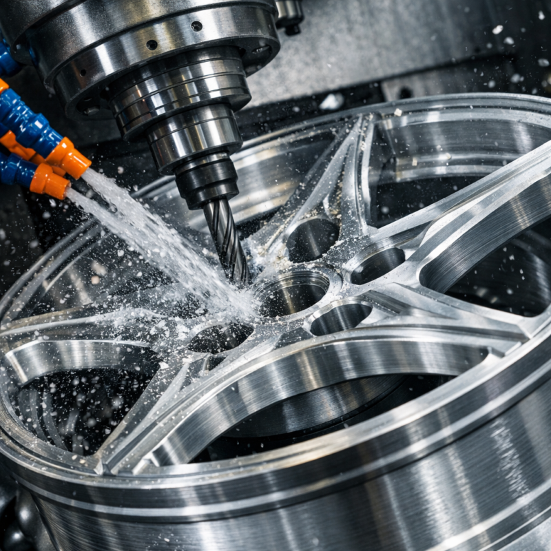 01 5 Axis CNC Machining a Custom Forged Wheel