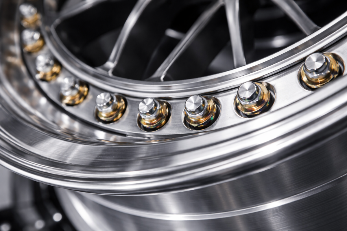 04 3 Piece Forged Wheel Titanium Assembly Hardware