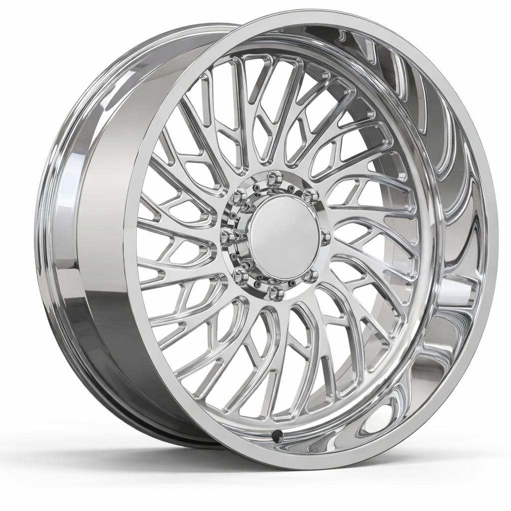 CNWR-FG020MP-1 Custom 24x14 Mirror Polished Forged Wheels for 2022 Ford F-350 - Image 1