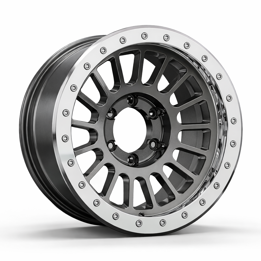 CNWR-FG1P030MH-Gunmetal Custom 17x9 Beadlock Off-Road Wheels for Nissan Patrol GR Y60 - Image 1
