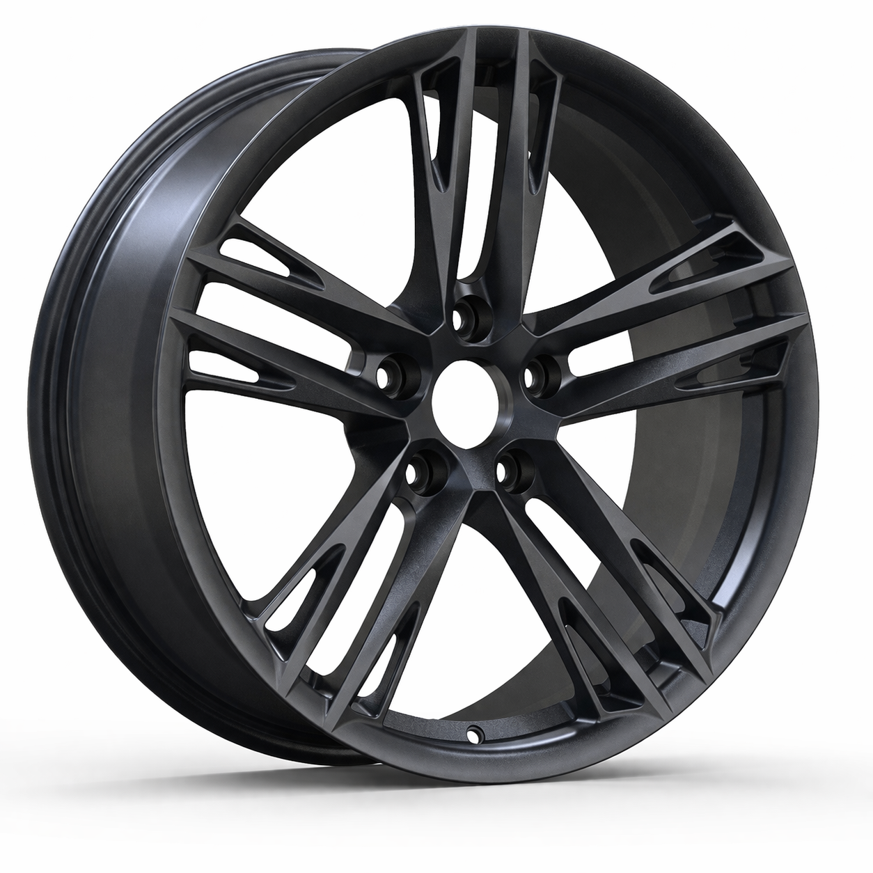 CNWR-FG1P039SB-Satin Black Custom 19" Matte Black Staggered Alloy Wheels for 2024 Chevrolet Camaro - Image 1