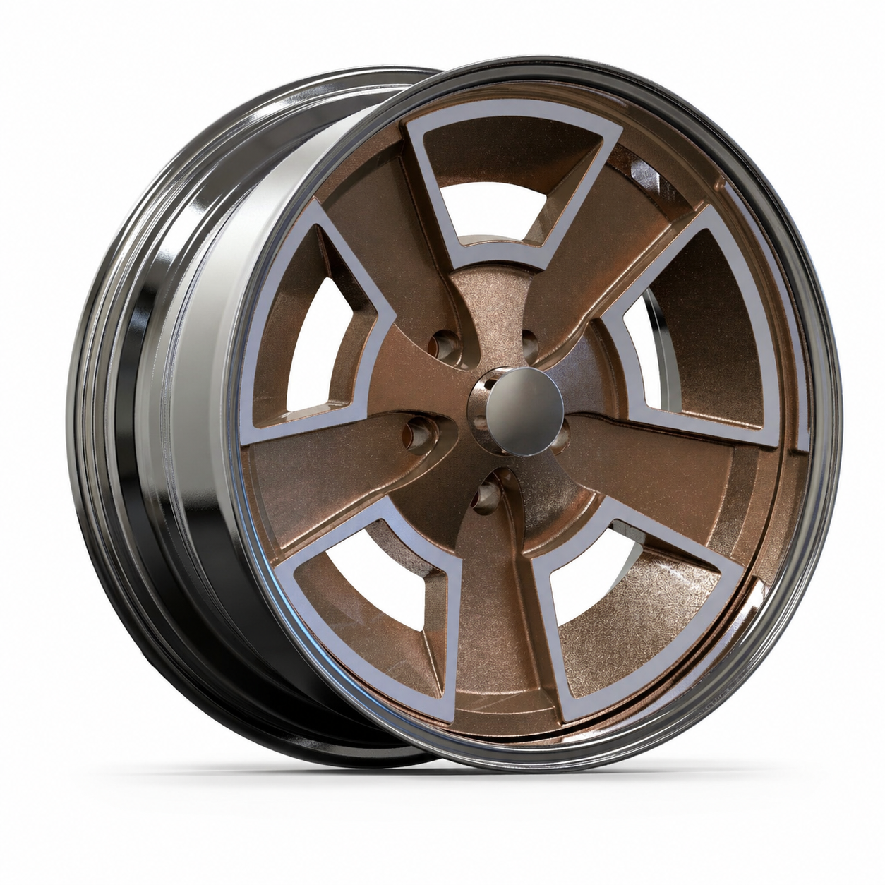 CNWR-FG2P091MB-0Matte Bronze High-end 3/4 perspective of a custom 20-inch modernized rally wheel for 1979 Oldsmobile Cutlass Supreme, featuring a matte bronze finish and silver machined accents on a white background.