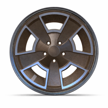Front-facing commercial product shot of a staggered 20-inch forged muscle car wheel, highlighting the classic Oldsmobile rally-inspired design and 5x120.65 bolt pattern.
